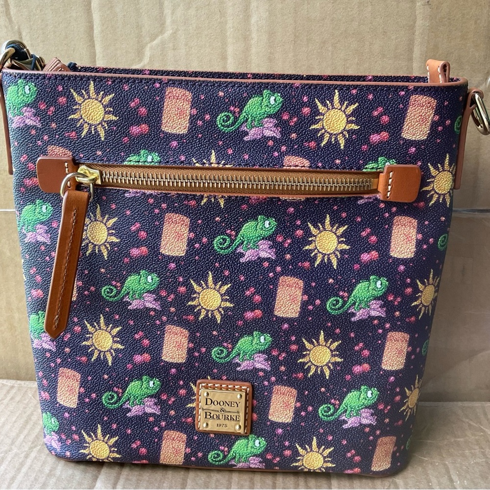Dooney and BOURKE Disneys RAPUNZEL PASCAL .. LANTERNS crossbody 2021 RETIRED
